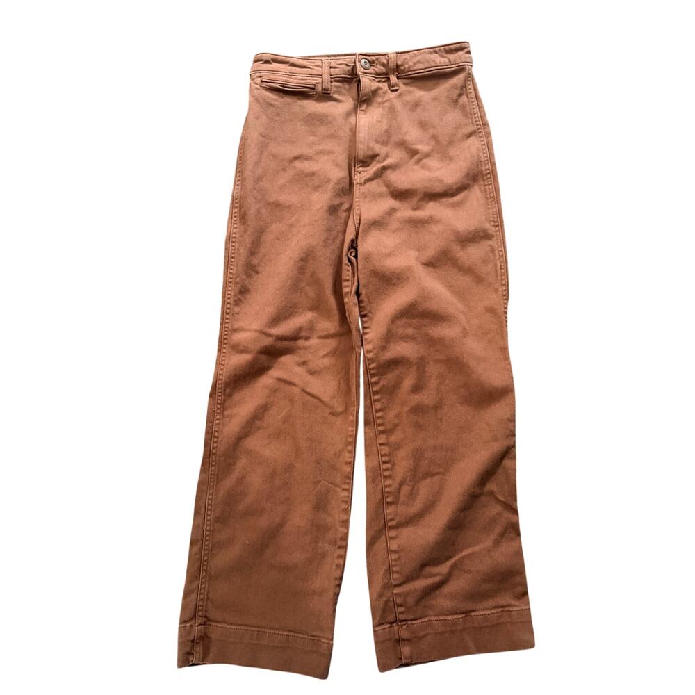 Quince Wide-Leg Pants in Rust Brown